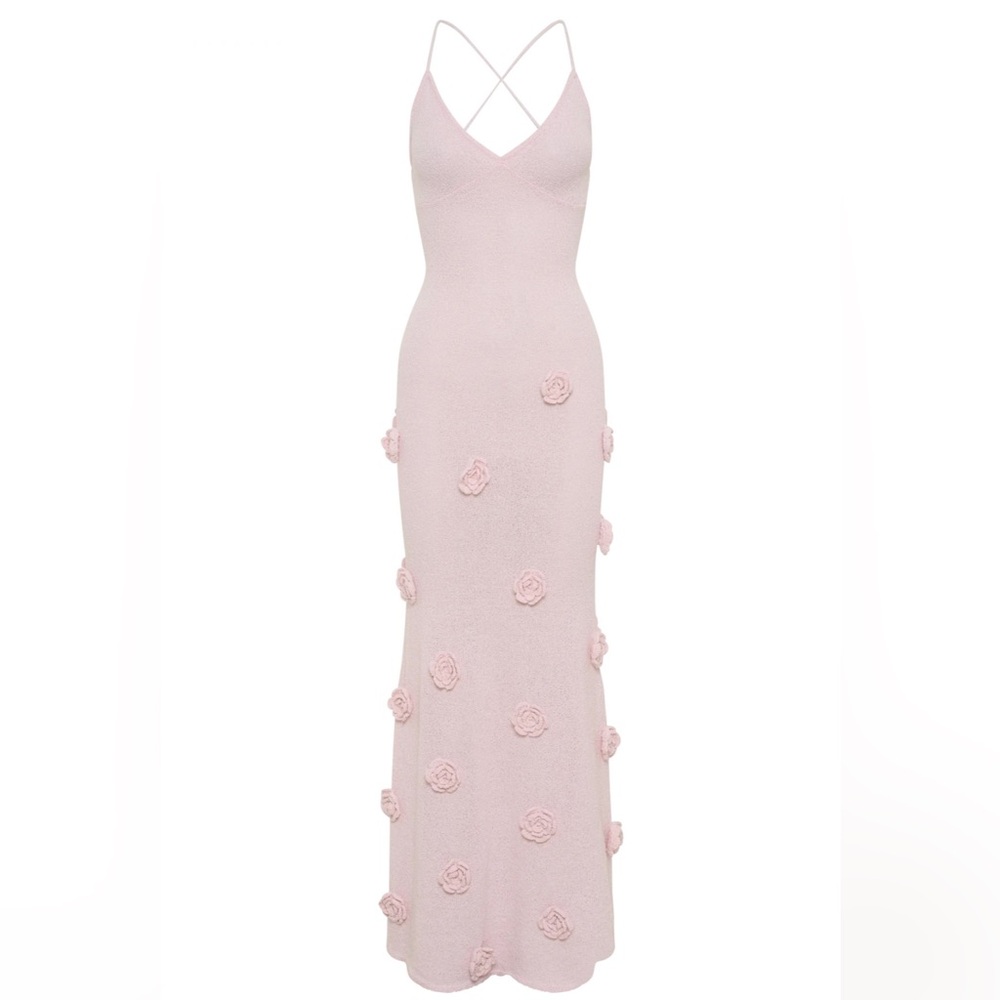 Suki knit maxi dress with flowers